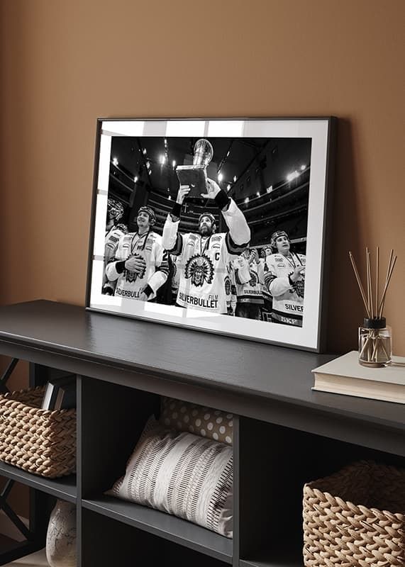 Poster Frölunda HC Joel Lundqvist 2019 B&W crossfade