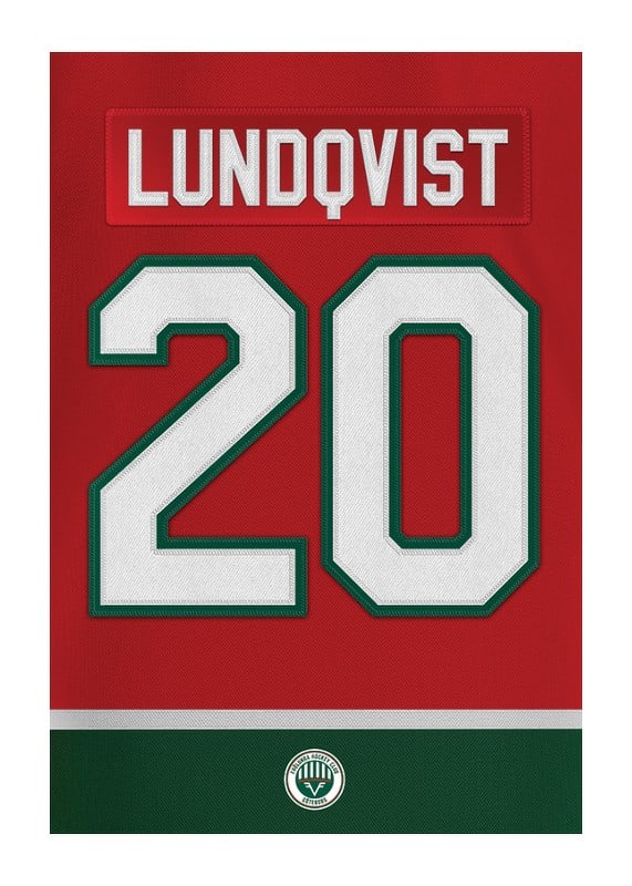 Poster Frölunda HC #20 Lundqvist