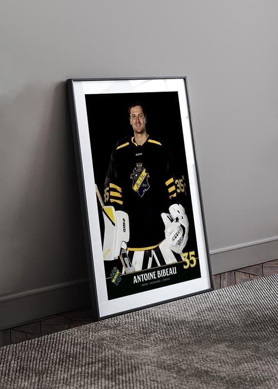 Poster Antoine Bibeau #35 AIK Hockey 2023/2024 crossfade