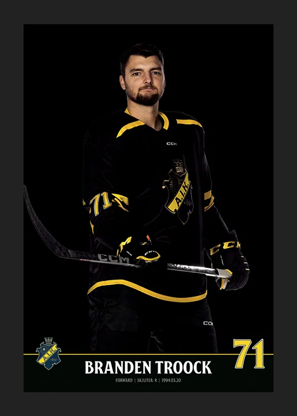 Poster Branden Troock #71 AIK Hockey 2023/2024