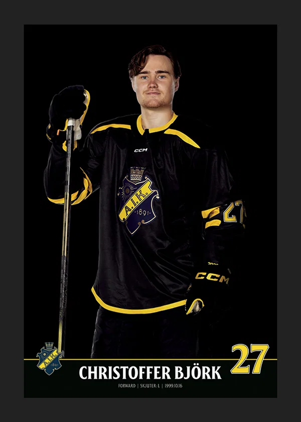 Poster Christoffer Björk #27 AIK Hockey 2023/2024