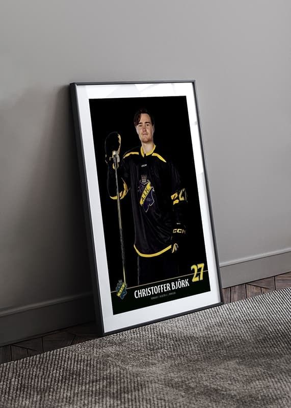 Poster Christoffer Björk #27 AIK Hockey 2023/2024 crossfade