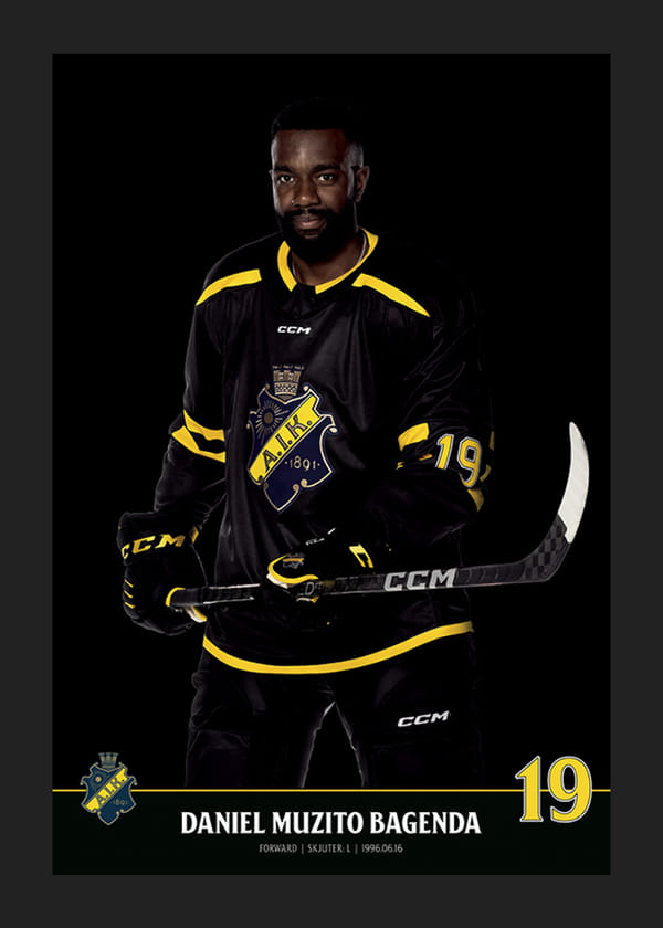 Poster Daniel Muzito Bagenda #19 AIK Hockey 2023/2024