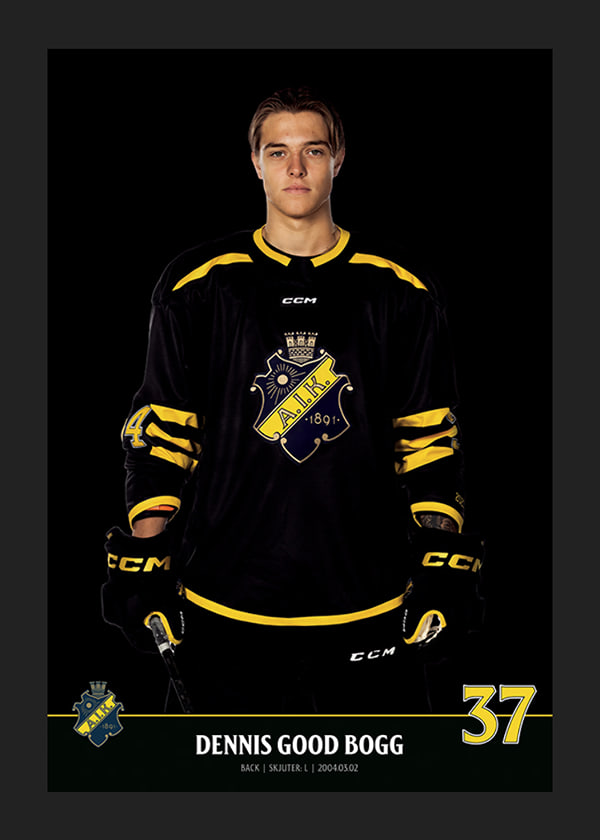 Poster Dennis Good Bogg #37 AIK Hockey 2023/2024