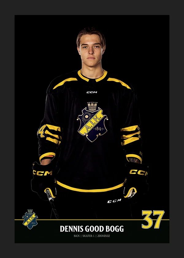 Poster Dennis Good Bogg #37 AIK Hockey 2023/2024