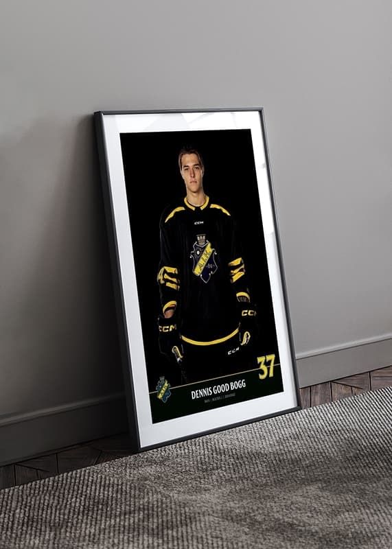 Poster Dennis Good Bogg #37 AIK Hockey 2023/2024 crossfade