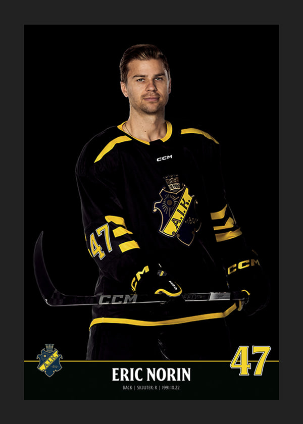 Poster Eric Norin #47 AIK Hockey 2023/2024