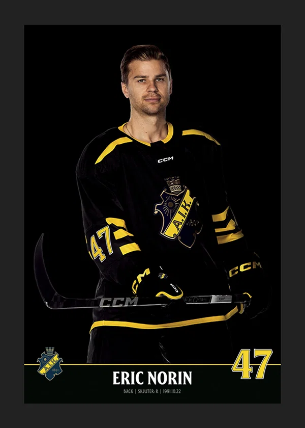 Poster Eric Norin #47 AIK Hockey 2023/2024