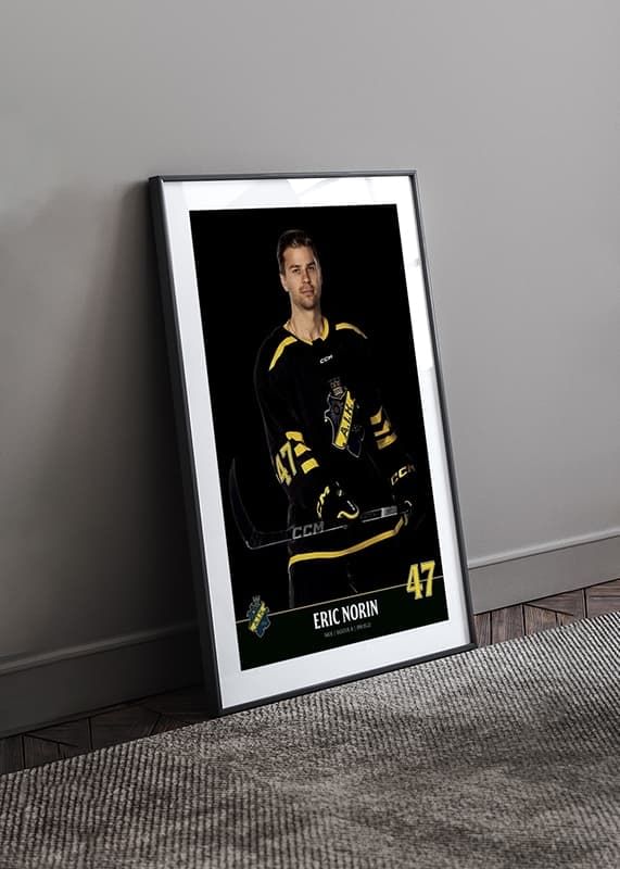 Poster Eric Norin #47 AIK Hockey 2023/2024 crossfade