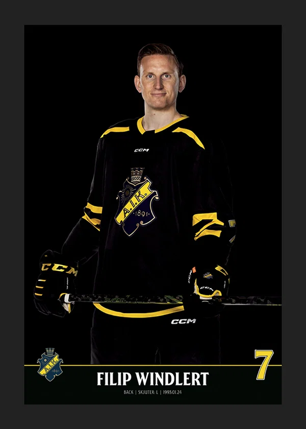 Poster Filip Windlert #7 AIK Hockey 2023/2024