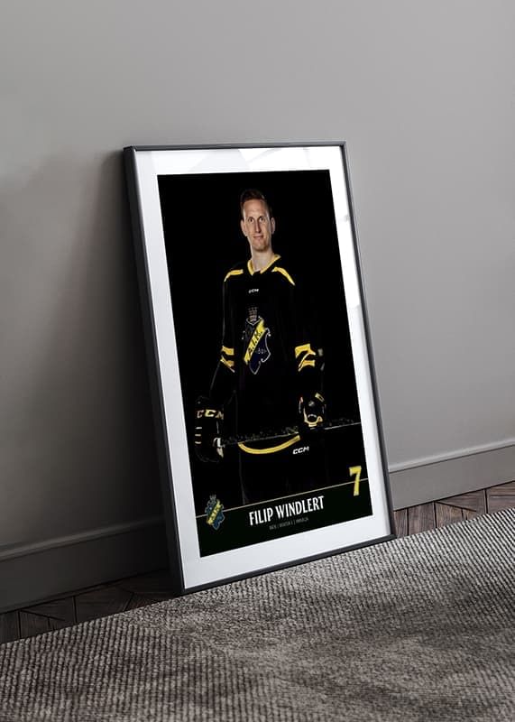 Poster Filip Windlert #7 AIK Hockey 2023/2024 crossfade