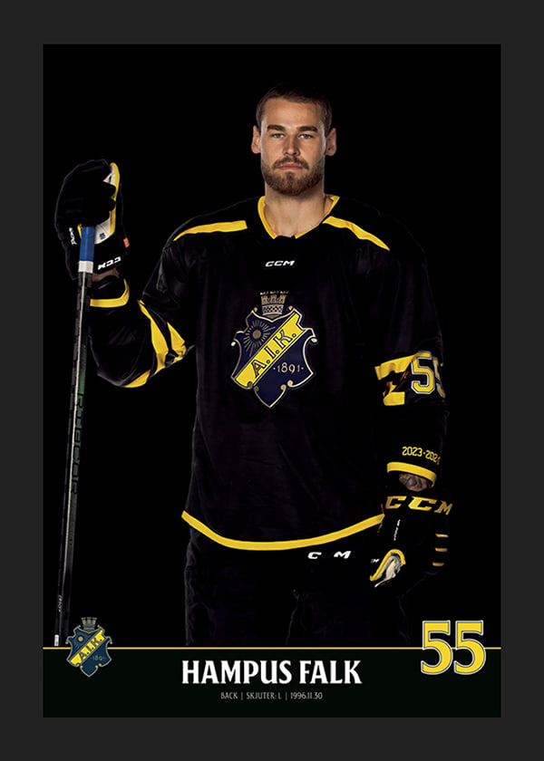 Poster Hampus Falk #55 AIK Hockey 2023/2024