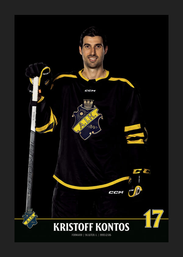 Poster Kristoff Kontos #17 AIK Hockey 2023/2024