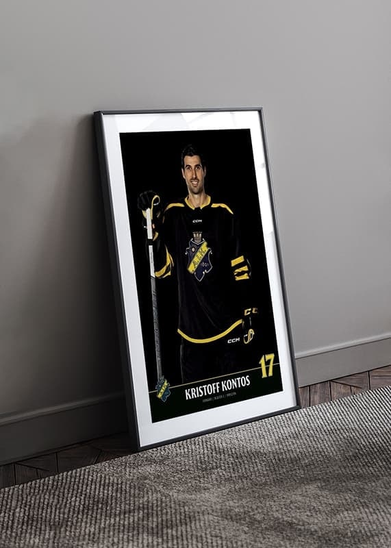 Poster Kristoff Kontos #17 AIK Hockey 2023/2024 crossfade