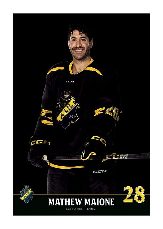 Poster Mathew Maione #28 AIK Hockey 2023/2024