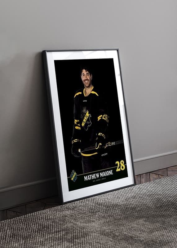 Poster Mathew Maione #28 AIK Hockey 2023/2024 crossfade