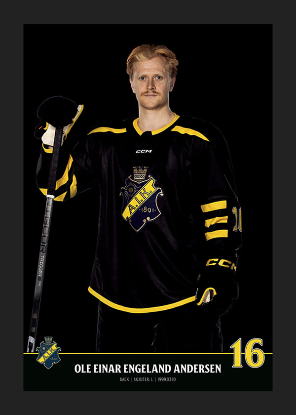 Poster Ole Einar Engeland Andersen #16 AIK Hockey 2023/2024