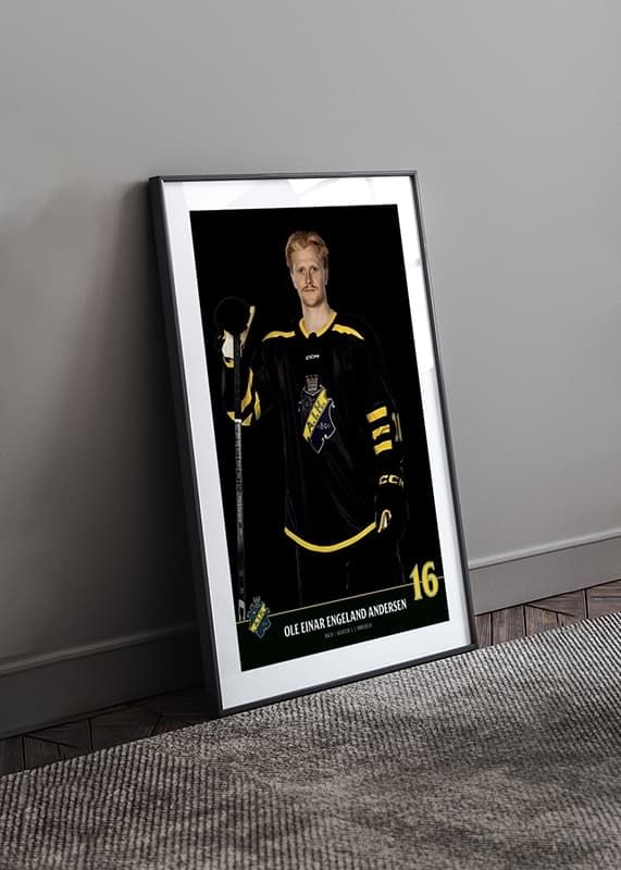 Poster Ole Einar Engeland Andersen #16 AIK Hockey 2023/2024 crossfade