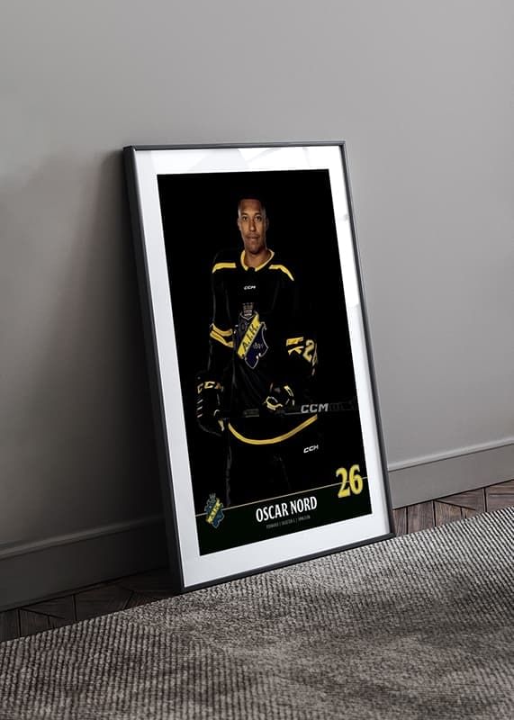 Poster Oscar Nord #26 AIK Hockey 2023/2024 crossfade