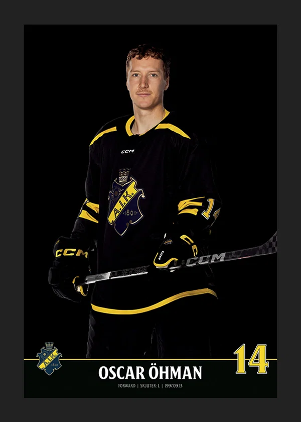 Poster Oscar Öhman #14 AIK Hockey 2023/2024