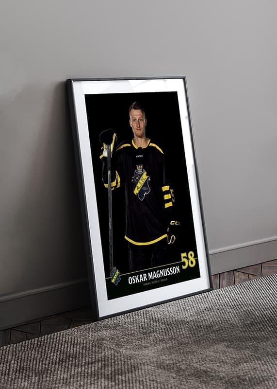 Poster Oskar Magnusson #58 AIK Hockey 2023/2024 crossfade