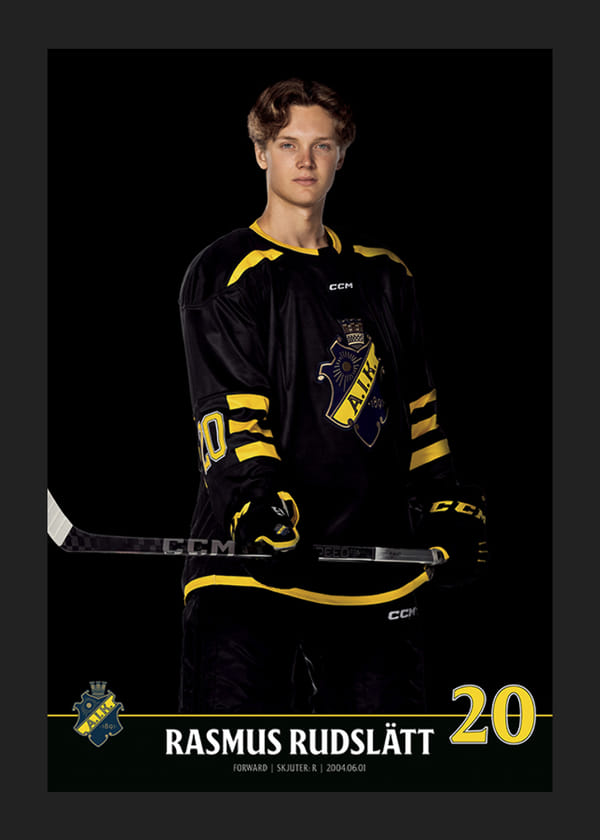 Poster Rasmus Rudslätt #20 AIK Hockey 2023/2024