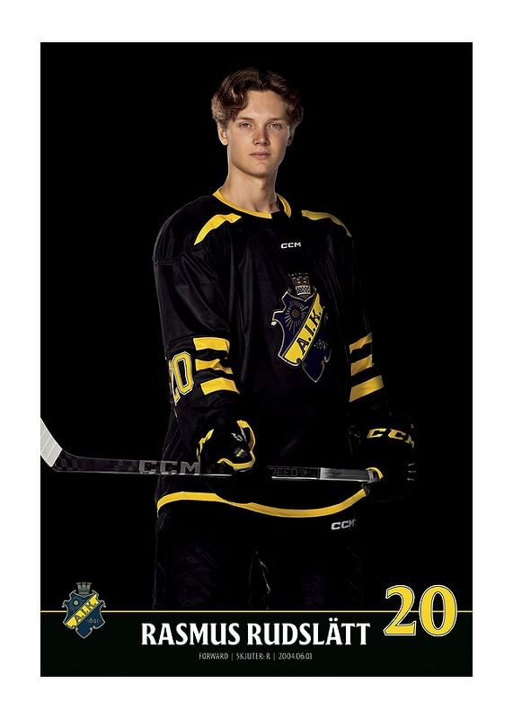 Poster Rasmus Rudslätt #20 AIK Hockey 2023/2024