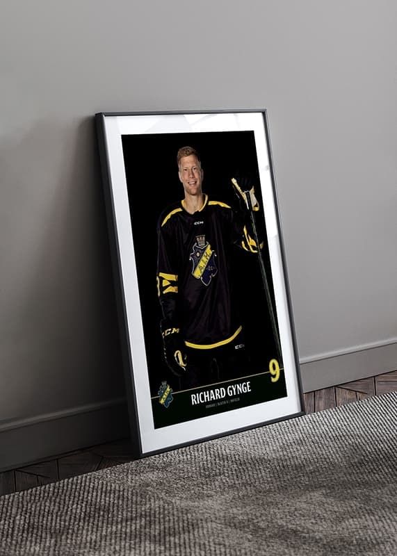 Poster Richard Gynge #9 AIK Hockey 2023/2024 crossfade