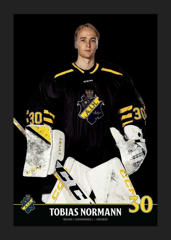 Poster Tobias Normann #30 AIK Hockey 2023/2024
