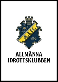AIK Hockey Allmänna Idrottsklubben Logo Vit-0