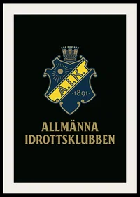 AIK Hockey Allmänna Idrottsklubben Logo Svart-4