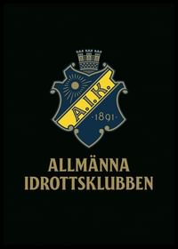 AIK Hockey Allmänna Idrottsklubben Logo Svart-2