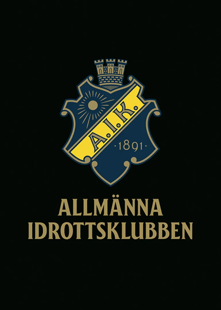 AIK Hockey Allmänna Idrottsklubben Logo Svart-12