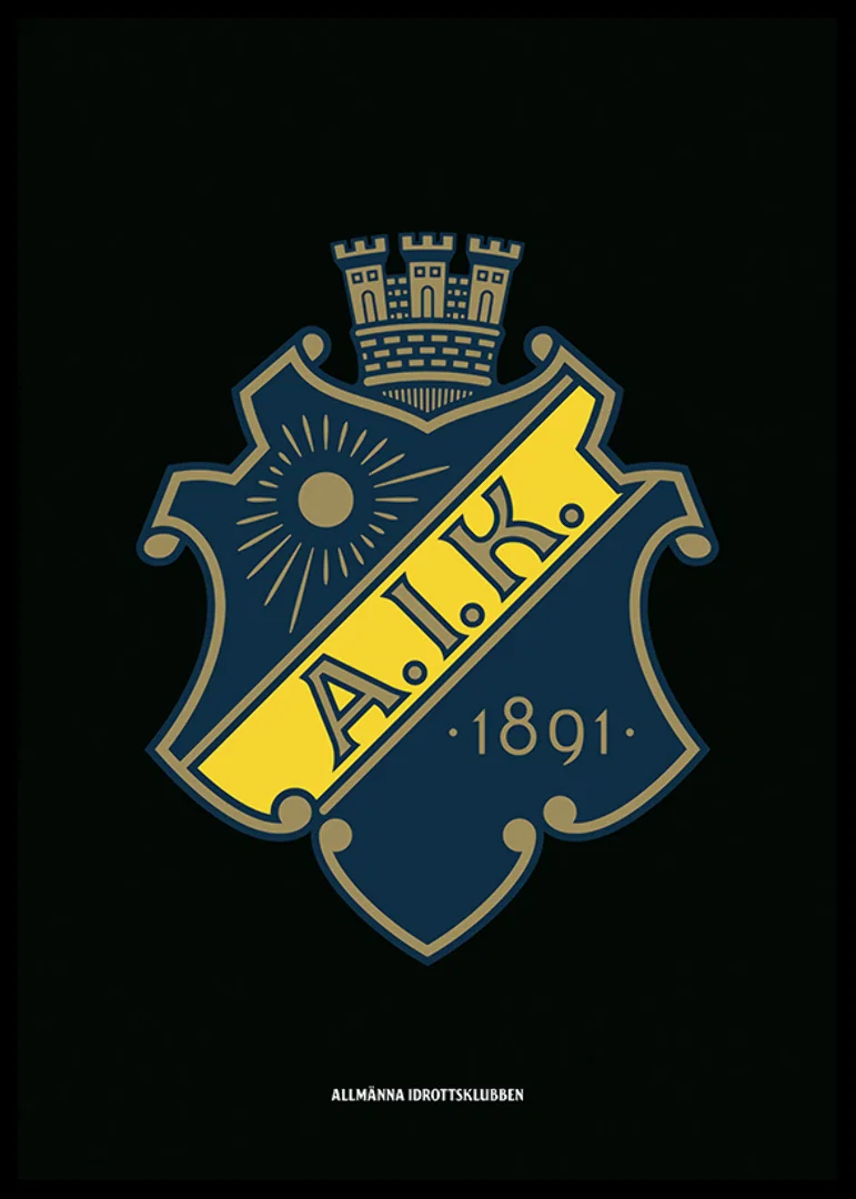 AIK Hockey Logo Svart-12