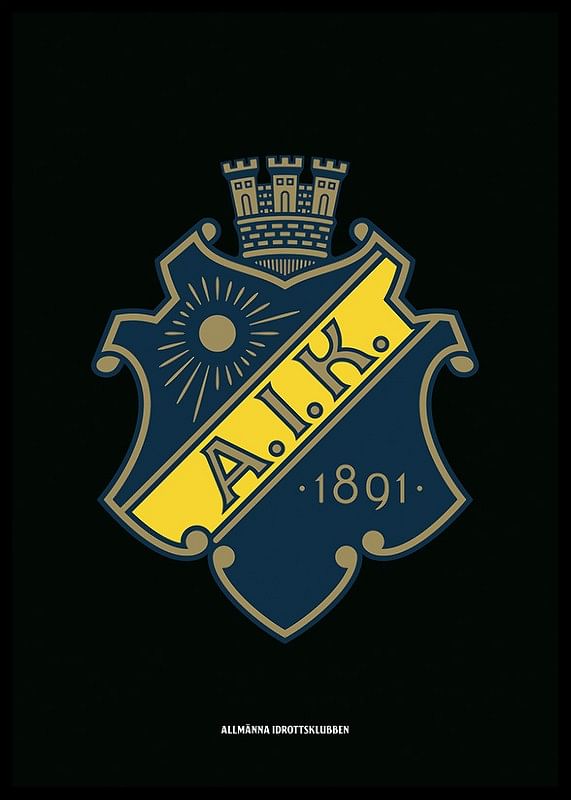 AIK Hockey Logo Svart-12