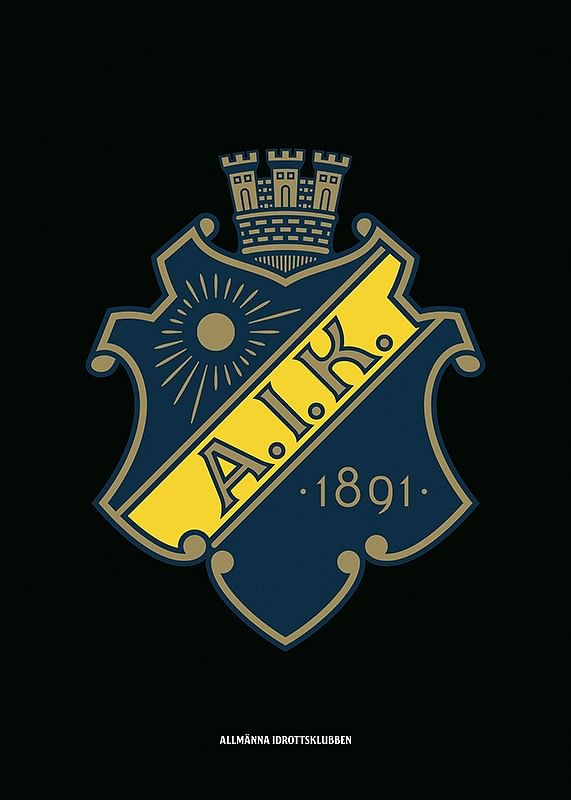 AIK Hockey Logo Svart-12