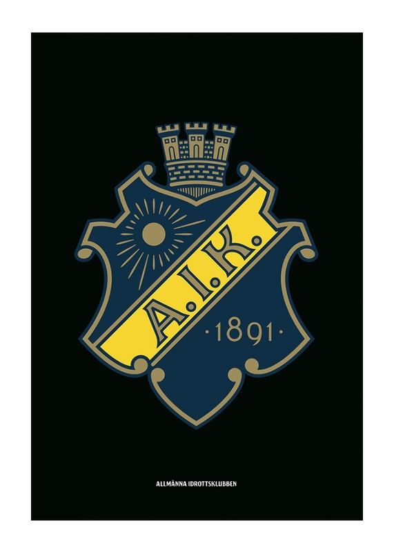 Poster AIK Hockey Logo Svart