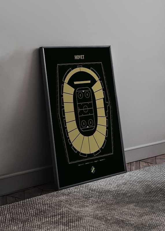 Poster AIK Hockey Hovet Skiss Svart crossfade