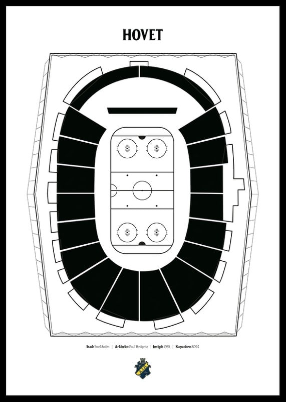 AIK Hockey Hovet Skiss Vit-12