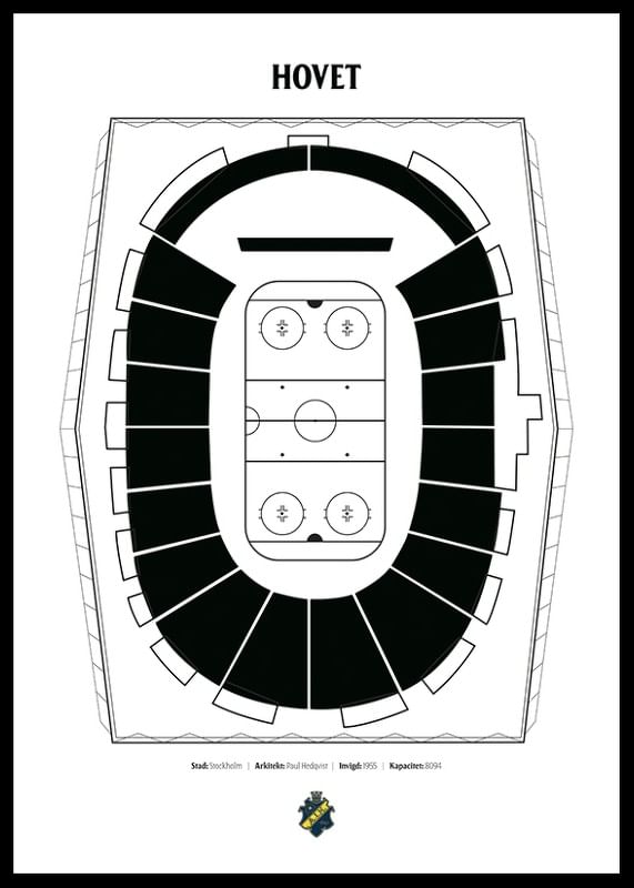 AIK Hockey Hovet Skiss Vit-12