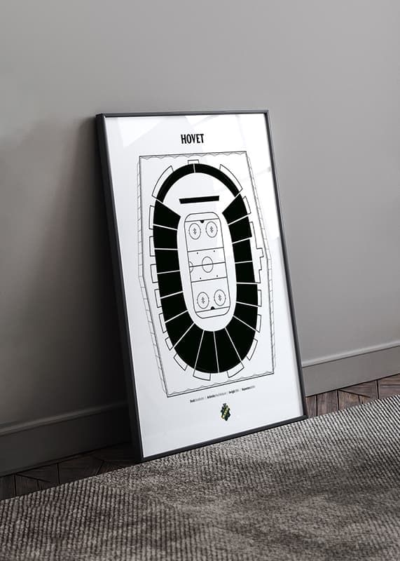 Poster AIK Hockey Hovet Skiss Vit crossfade