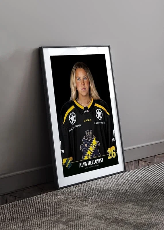 Poster Alva Hellqvist #96 AIK Hockey 2023/2024 crossfade
