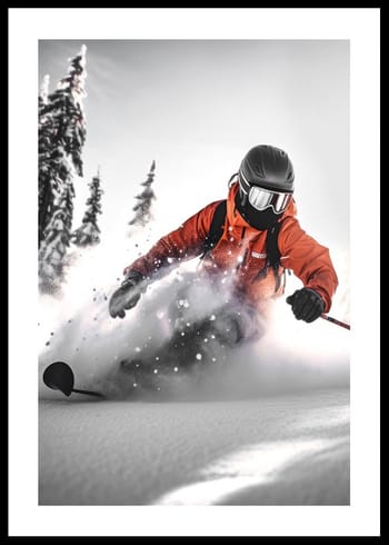 Poster Skier Off Pist