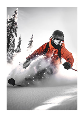 Poster Skier Off Pist