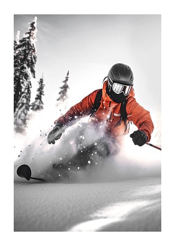 Poster Skier Off Pist