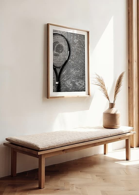 Tennis Racket B&W-12