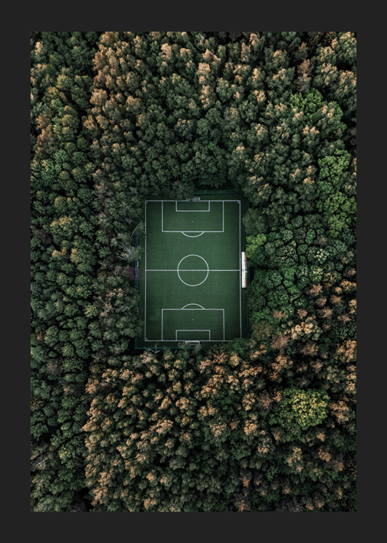 Flygfoto över fotbollsplan omgiven av tät grön skog-12
