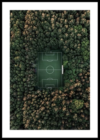 Poster Soccer Field Drone View