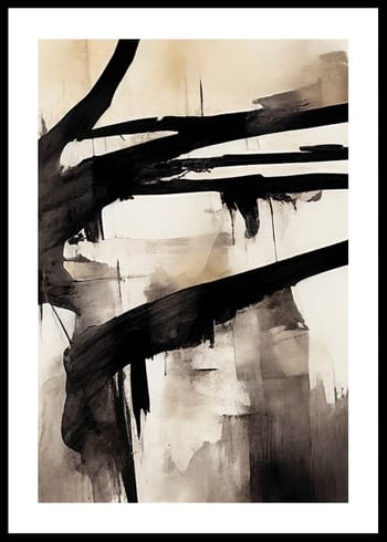 Poster Abstract Flowing Paint No2