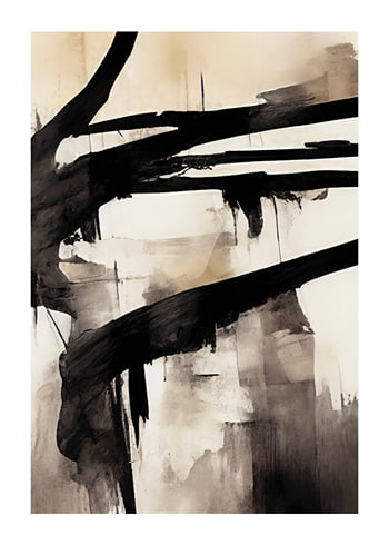 Poster Abstract Flowing Paint No2